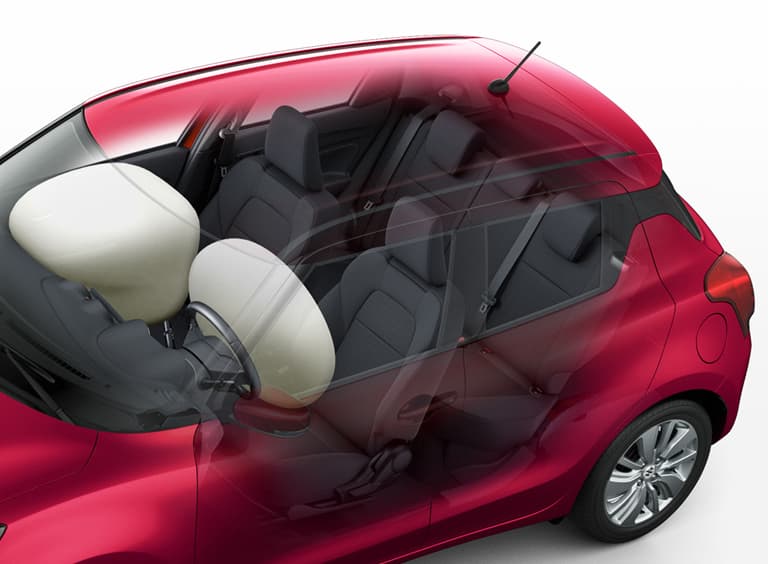 Occupant-protective srs airbag system for collision safety.